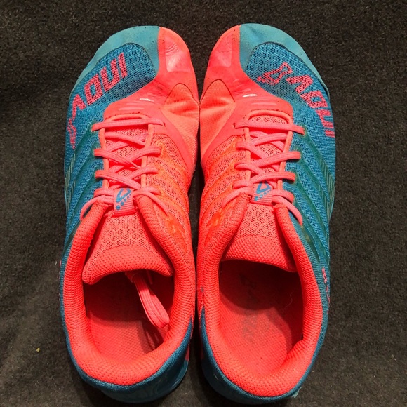 Inov8 F Lite 235 Rope Tec Womens Size 8.5 Blue Pink Coral Training Running Shoes - Picture 5 of 11